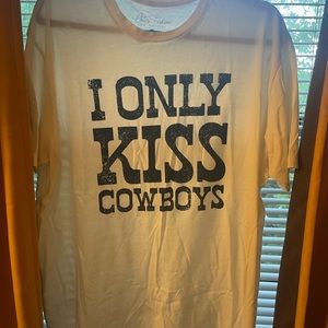 I Only Kiss Cowboys Shirt - Boutique Brand - Country Concert Vibes - Nashville